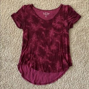 TIE-DYE MAROON TEE FROM HOLLISTER! SIZE SMALL